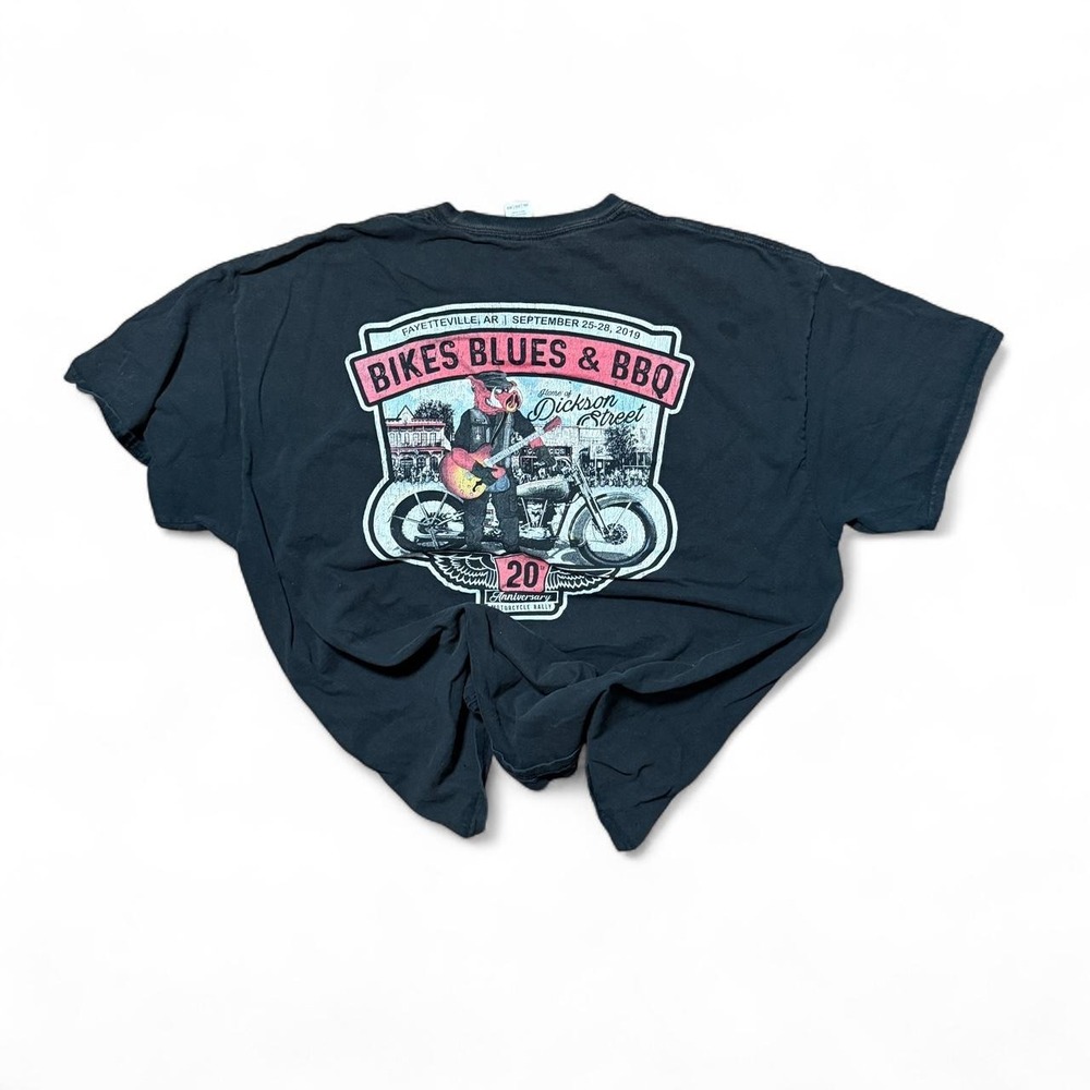 Bikes Blue BBQ Men's Graphic Tee Size XL